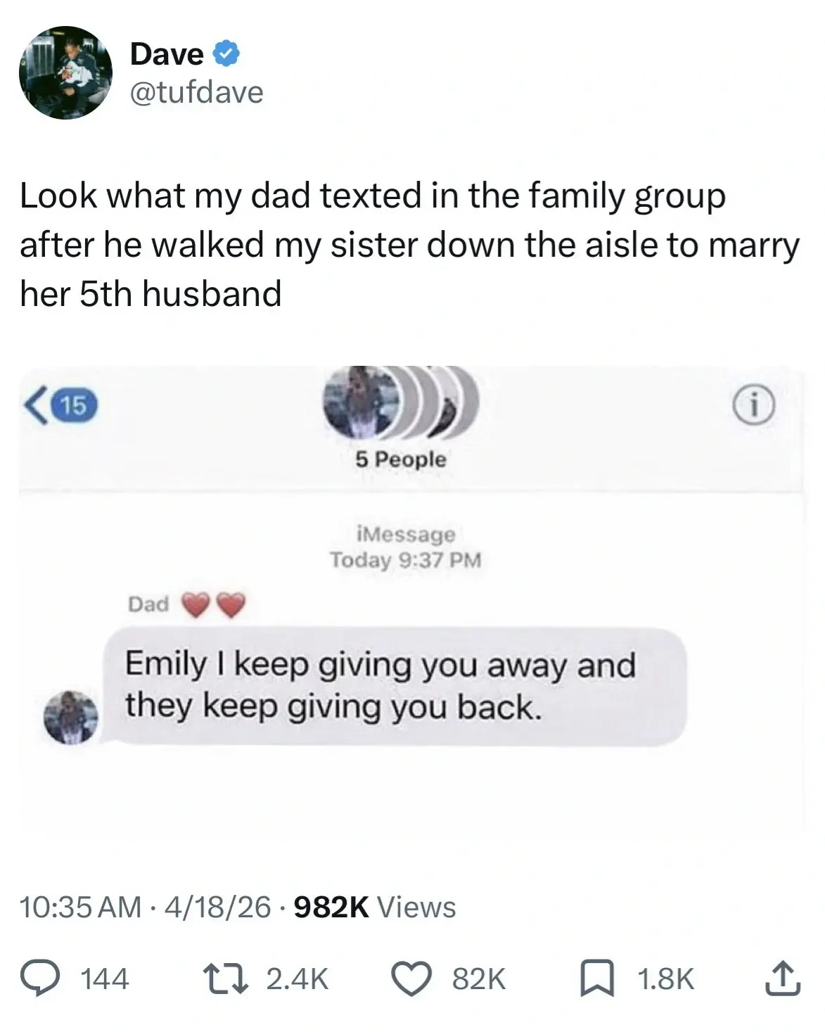Hot potato, marriage edition