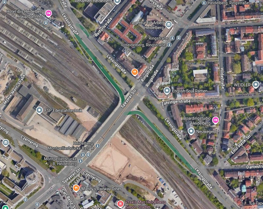 Bildausschnitt von Google Maps